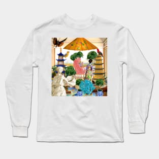 Meeting with pink panther chinoiserie Long Sleeve T-Shirt